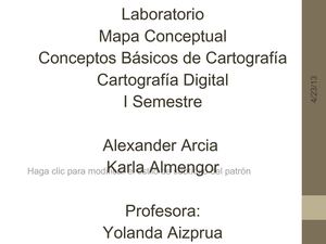 Mapa Conceptual Conceptos básicos de Cartografía