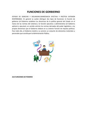 funciones de gobierno