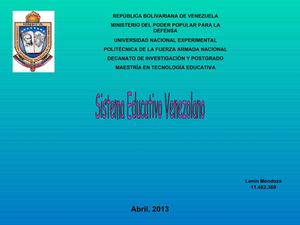 Mapa Mental Sistema Educativo Venezolano 