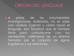 origen y funciones del lenguaje