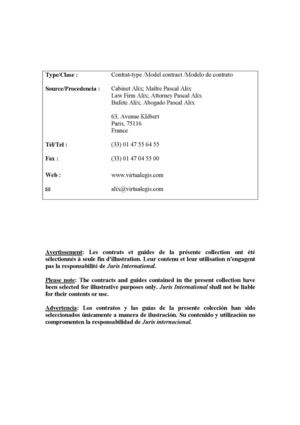 MODELE DE CONTRAT DE DISTRIBUTION EXCLUSIVE