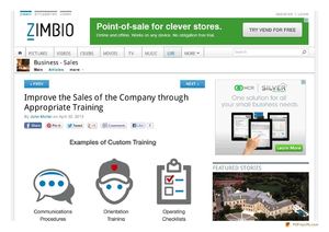 Improve the Sales of the Company through Appropriate Training 