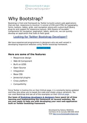 Bootstrap Developer
