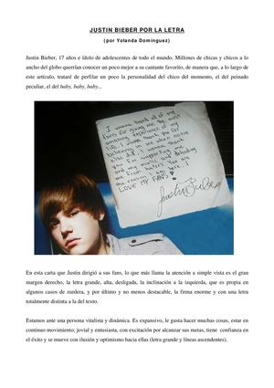 la carta de justin 