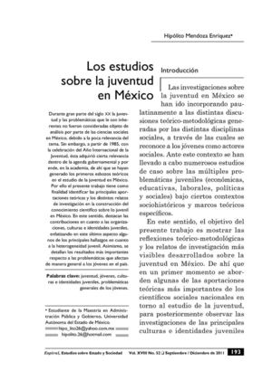 Estudios de la juventud