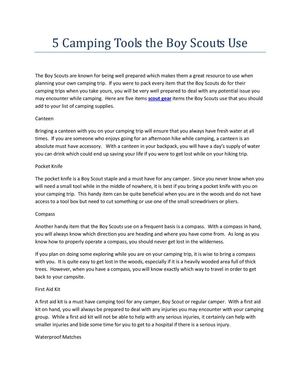 Scout Using Tool Calaméo - 5 Camping Tools the Boy Scouts Use