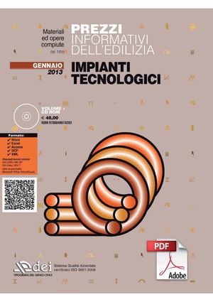 Prezzario IMPIANTI TECNOLOGICI gennaio 2013