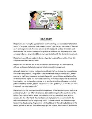 Plagiarism
