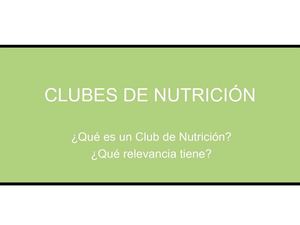 Clubes de nutrición