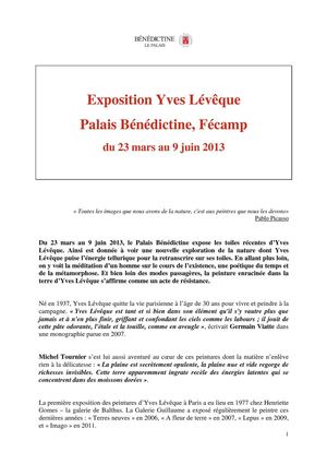 Exposition Yves Lévêque