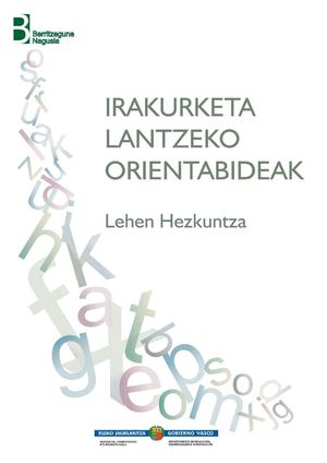 Irakurketa lantzeko orientabideak- Berritzegune Nagusia