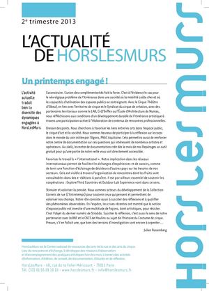  HorsLesMurs feuille d'actualité avril 2013