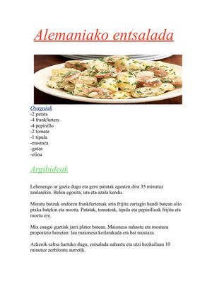 Gure munduko errezeta batzuk