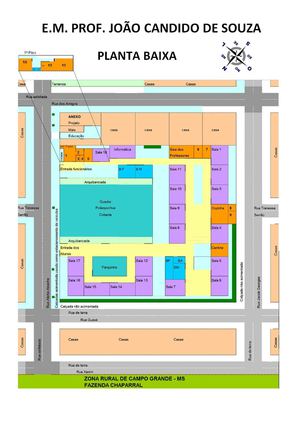 Planta Baixa & Memorial Descritivo da E. M. Prof. João Candido