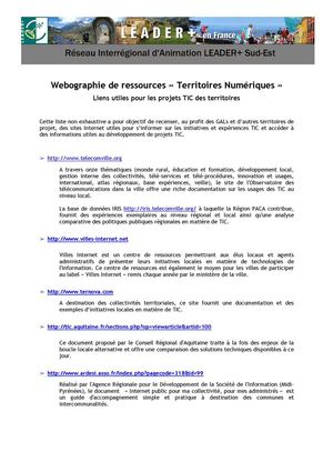 Webographie de ressources TIC