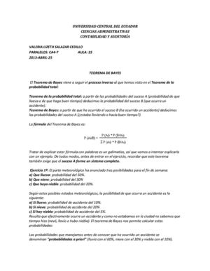 Teoría de Bayes y Corrección de prueba