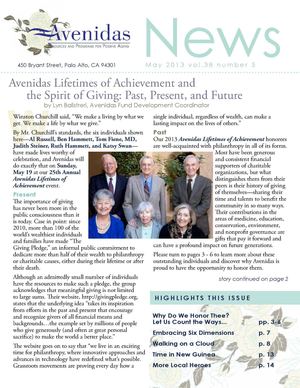 May 2013 Avenidas Newsletter 
