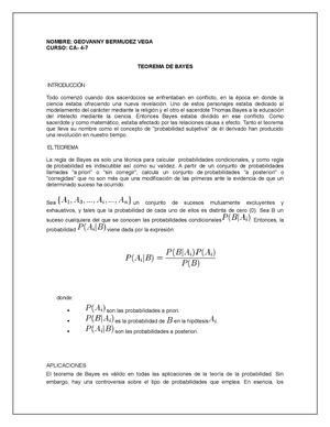 teorema de bayes