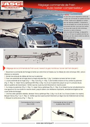 Commande de freinage à boitier compensateur - ASC Remorques