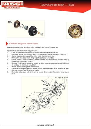 Garniture de frein Alko - ASC Remorques