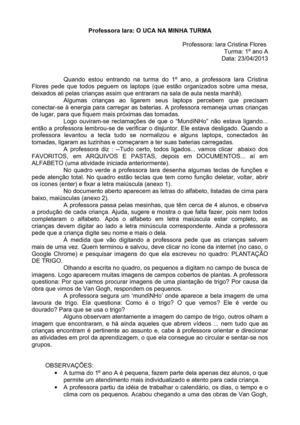 O PROUCA NAS SALAS DE AULA DA EMEF MARCOS MOOG - profe Iara