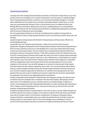 Towing Company Rochester | Call (585) 454-8855 | Rochester NY Towing Company