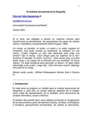 ANALISIS DOCUMENTAL DE LA FOTOGRAFIA