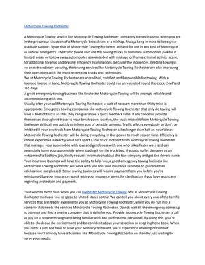 Motorcycle Towing Rochester | Call (585) 454-8855 | Rochester NY Motorcycle Towing