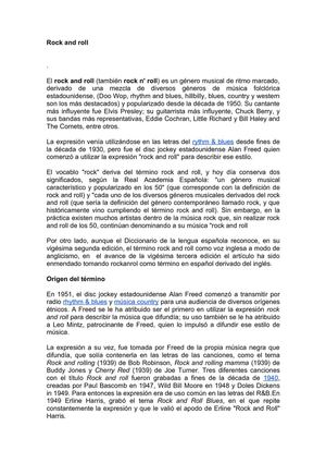 Origenes del rock