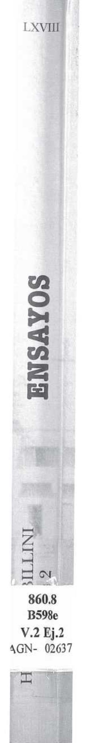 VOL 68. 026371. Escritos 2. Ensayos. Hipólito Billini .pdf