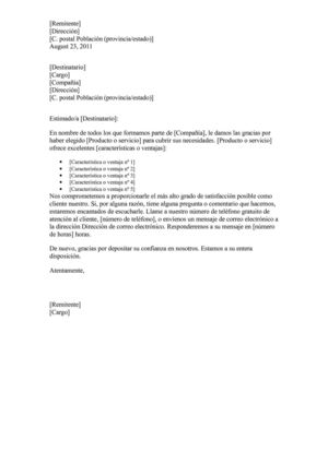 Carta plantilla del Word