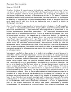 Neocolonismo. 
