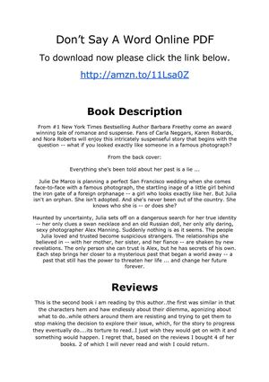 Don't Say A Word Online PDF