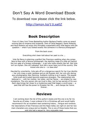calaméo don t say a word download ebook