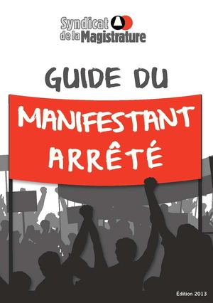 Guide du manifestant arrêté - édition 2013