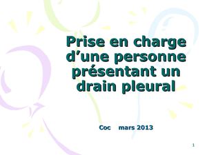 drain pleural cours as