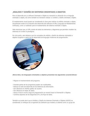 Análisis de Sistemas Orientado Objetos