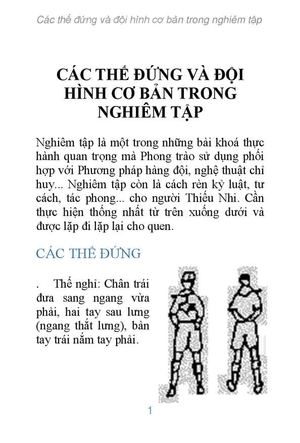 Các Thế và Đội Hình Cơ Bản Trong Nghiêm Tập