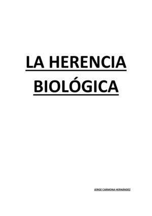 LA HERENCIA BIOLÓGICA