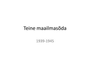 Teine maailmasõda