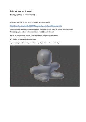Tutoriel Blender : Ours en peluche