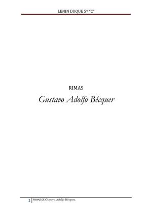 rimas Gustabo Adolfo Becquer 