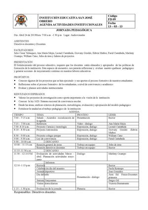 Jornada mes de abril