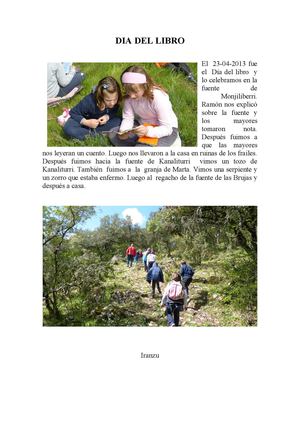Día del libro - Monjiliberri