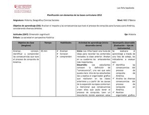 Planificación Historia, Geografía y Ciencias Sociales 5 Básico 2013 II