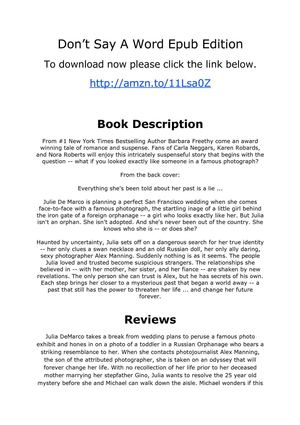 Don't Say A Word Epub Edition