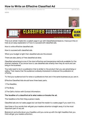 michaelswebtools.com-How_to_Write_an_Effective_Classified_Ad