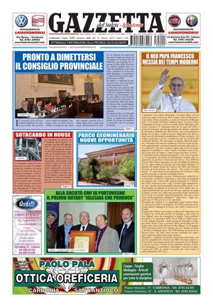 Gazzetta del Sulcis Iglesiente N° 622 del 21 Marzo 2013 