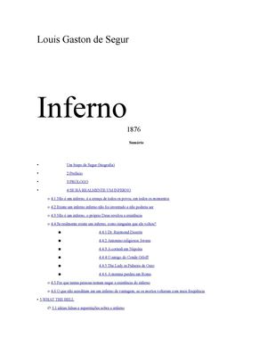 O INFERNO SE EXISTE, O QUE E, COMO EVITA-LO
