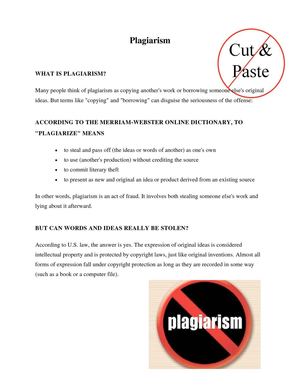 Plagiarism